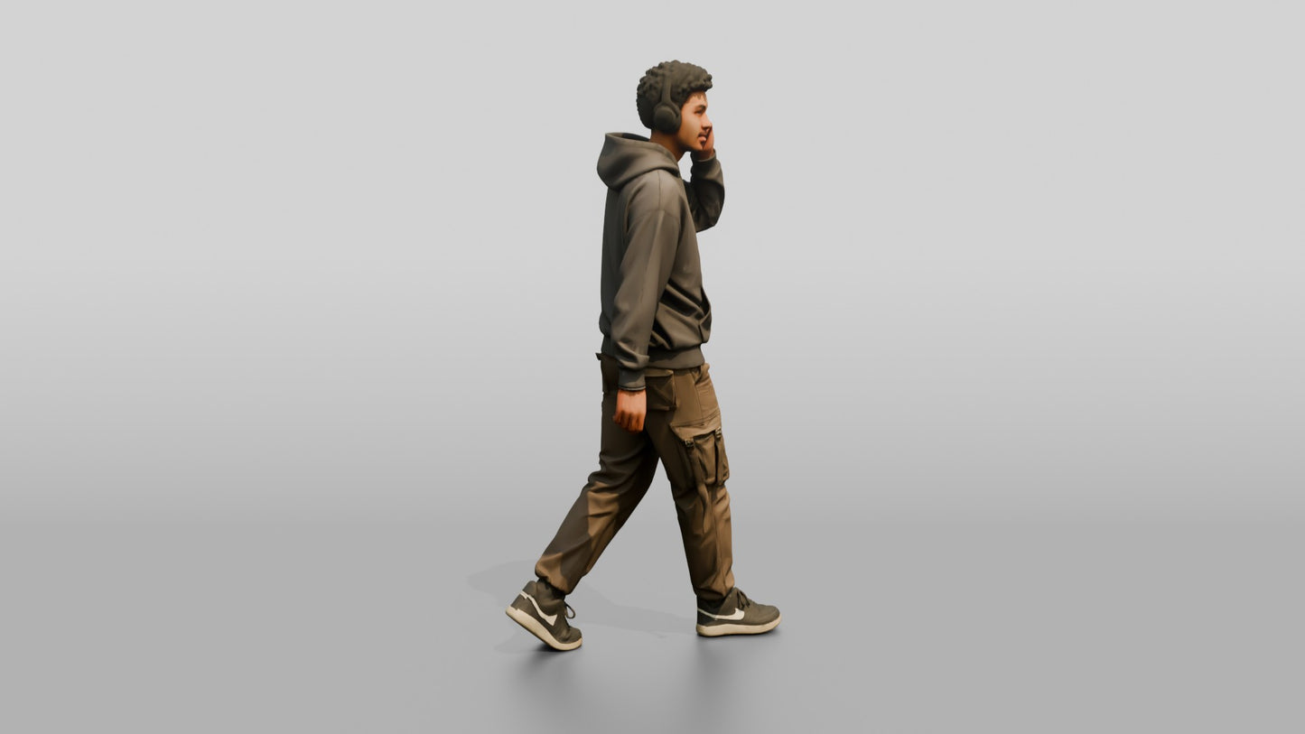 North African Male Walking