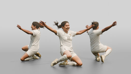 Soccer Player Knee-Slide Goal Celebration