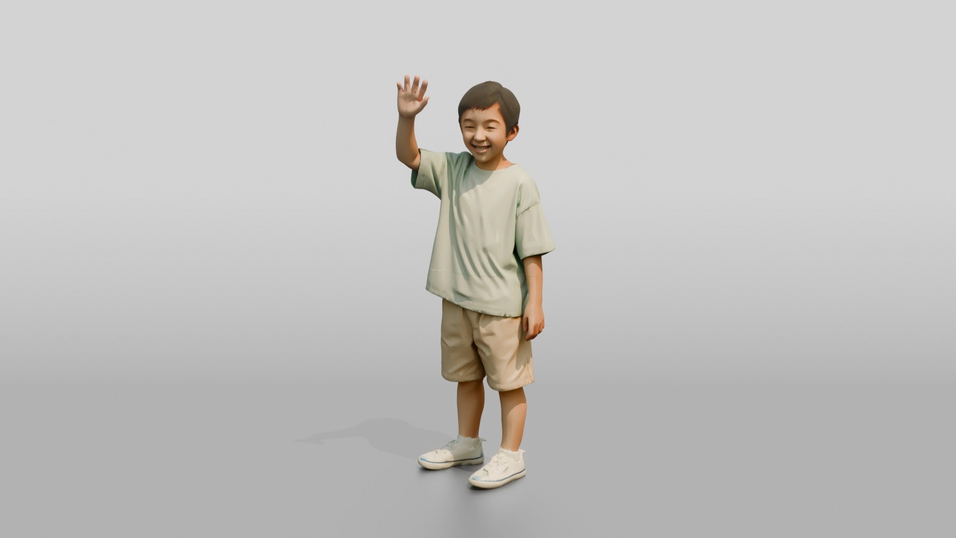 Smiling Boy Waving Hello