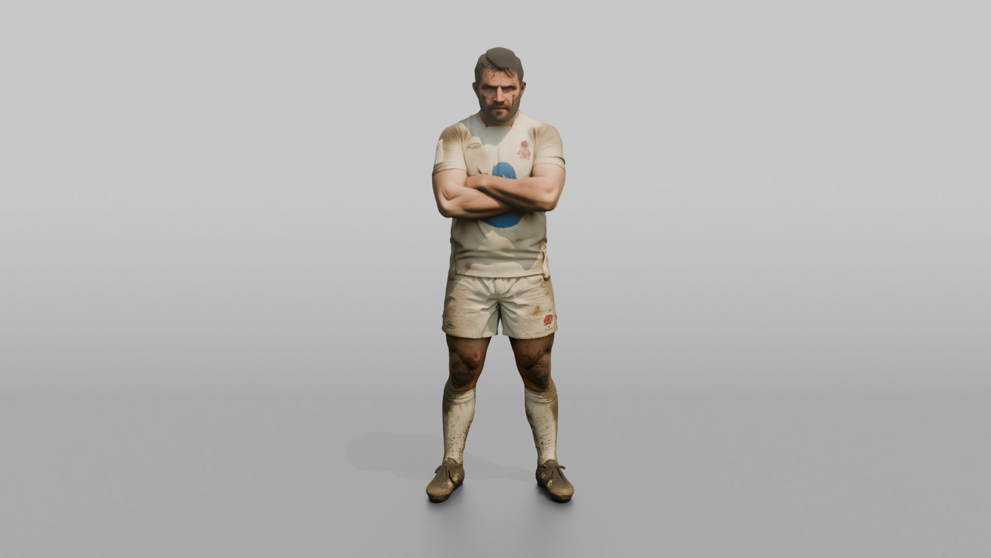 English Player Standing Tall, Battle-Damaged