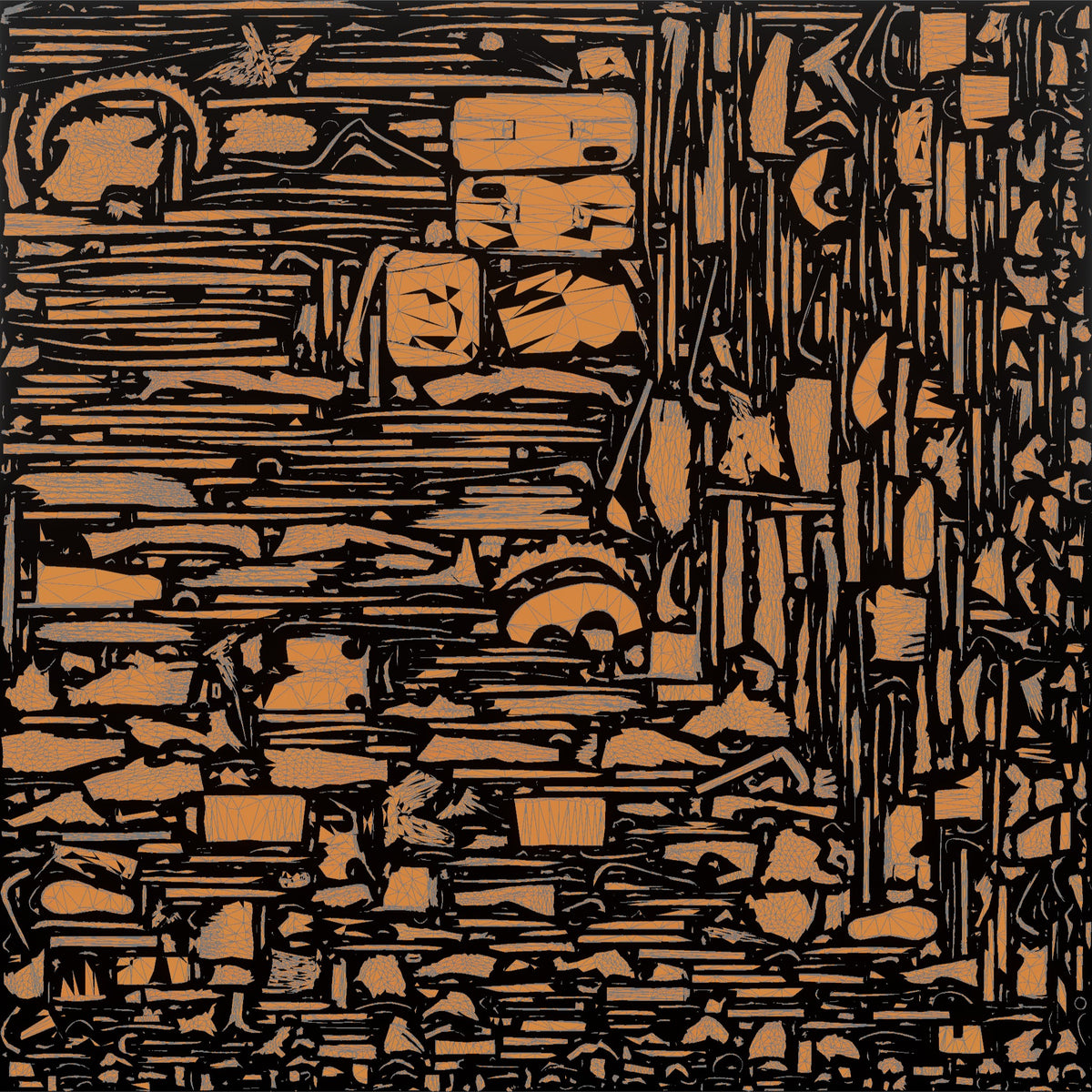 Traveler Stretching After A Long Flight - UV layout, metallic roughness map