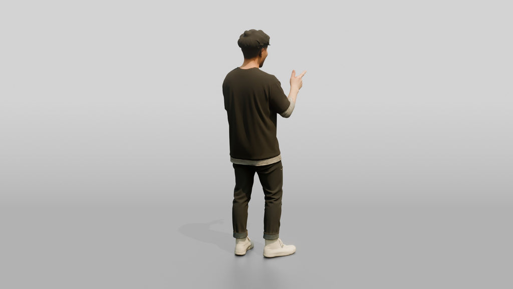 Asian Man Telling an Animated Story