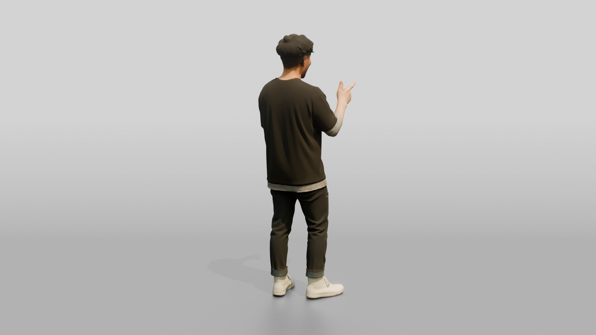Asian Man Telling an Animated Story
