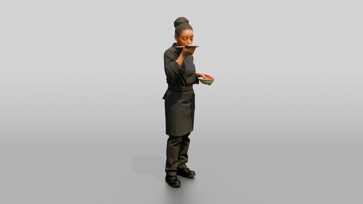 Saucier Tasting Sauce - 3D character model, view 2