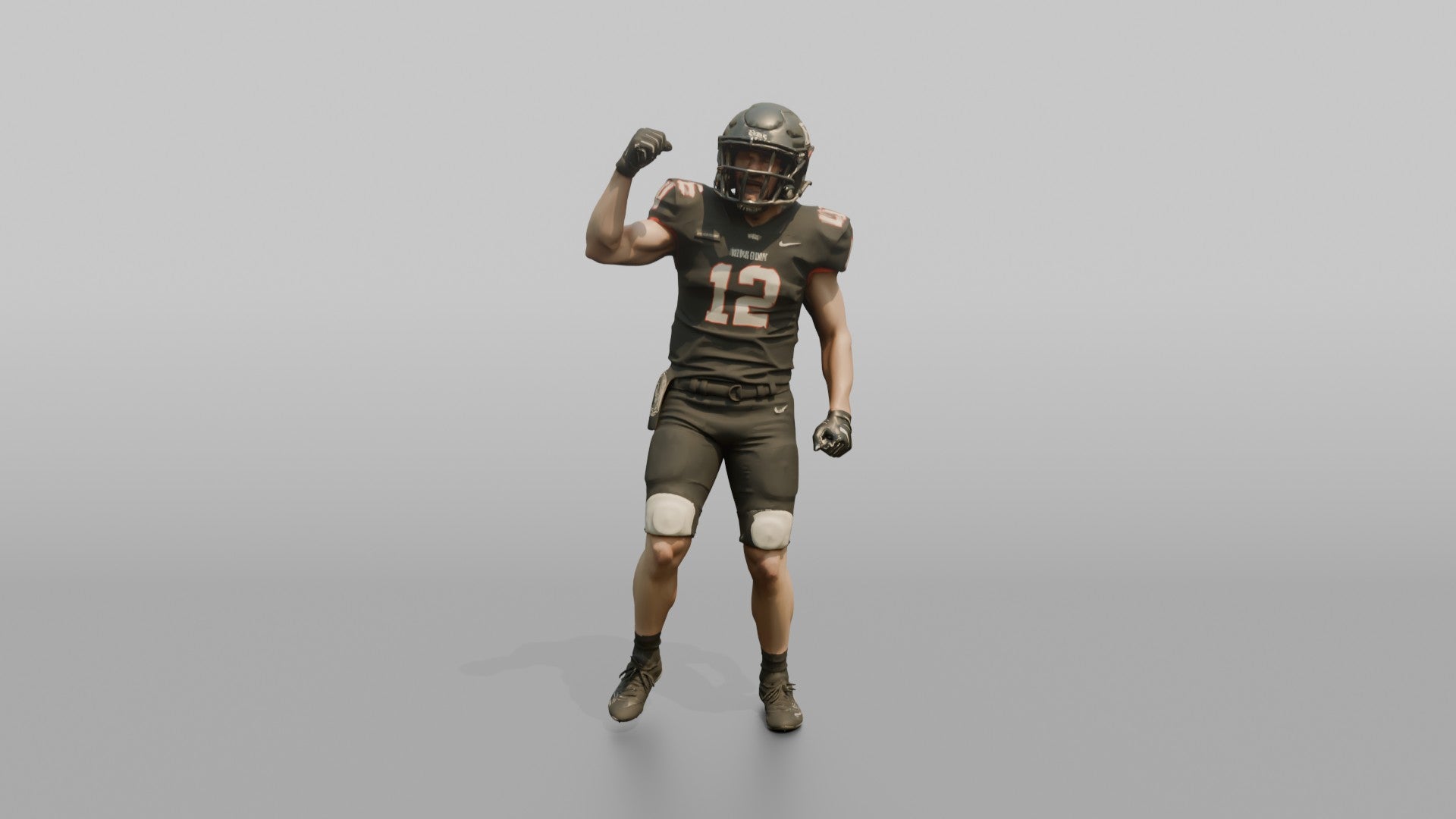 Player Pumping His Fist in Celebration