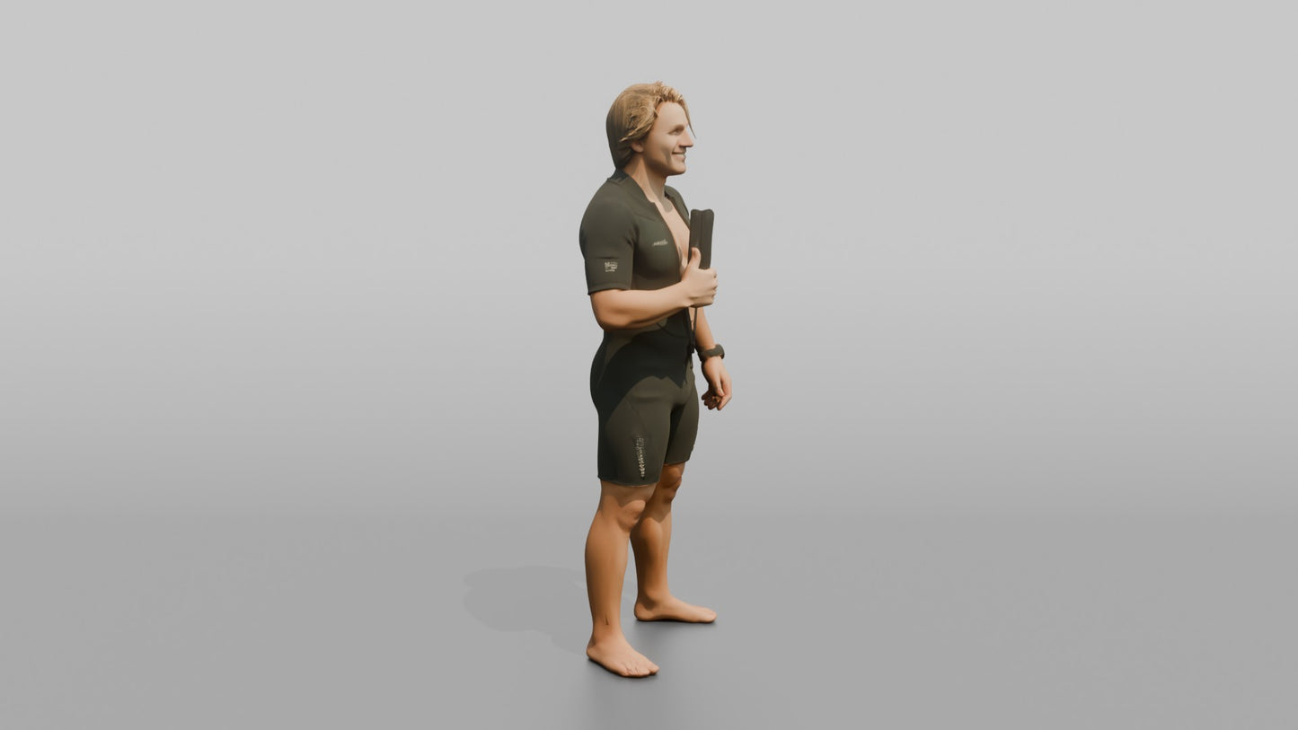 Surfer Giving a Thumbs Up