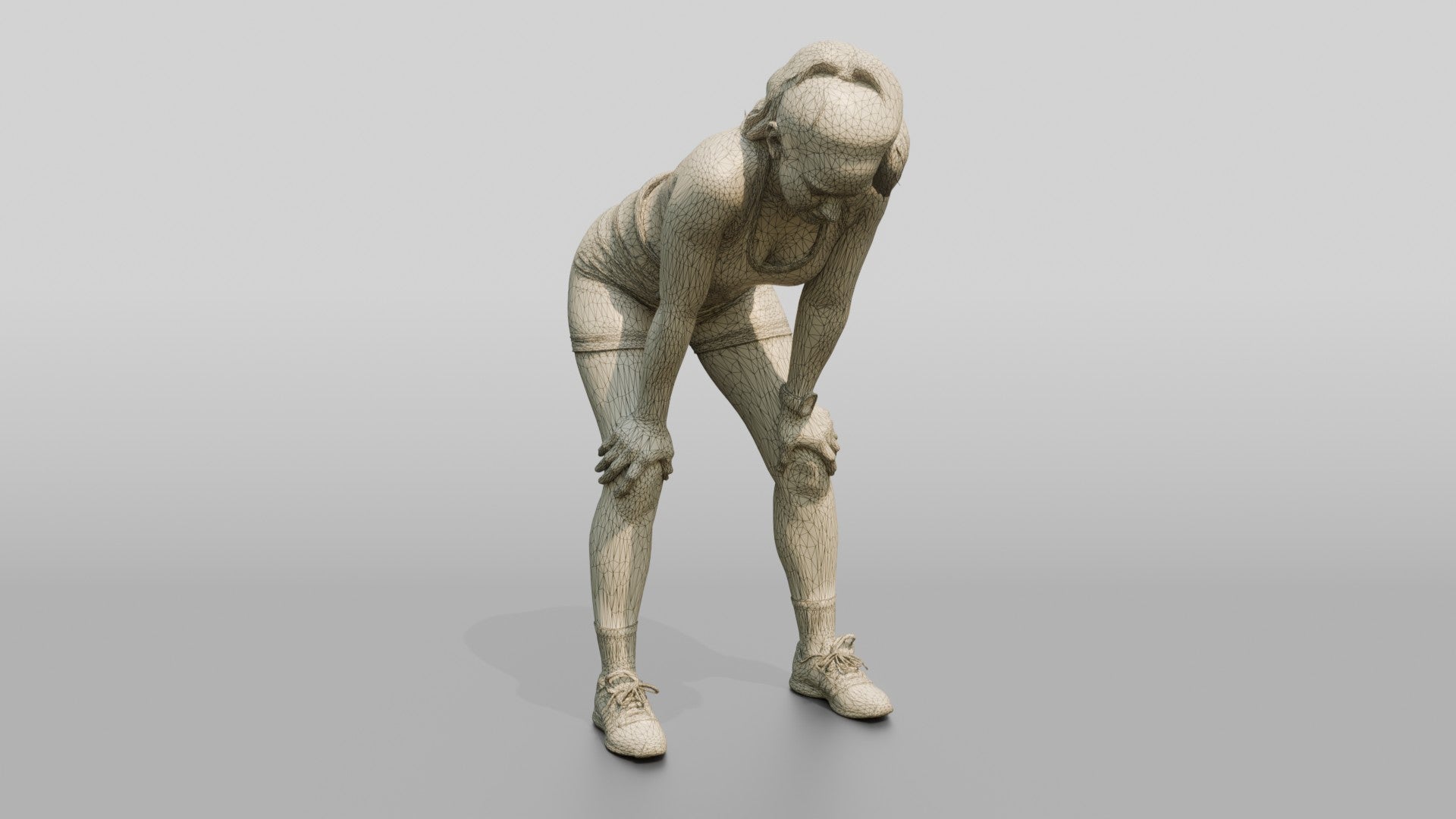 Woman Catching Breath Post-Workout