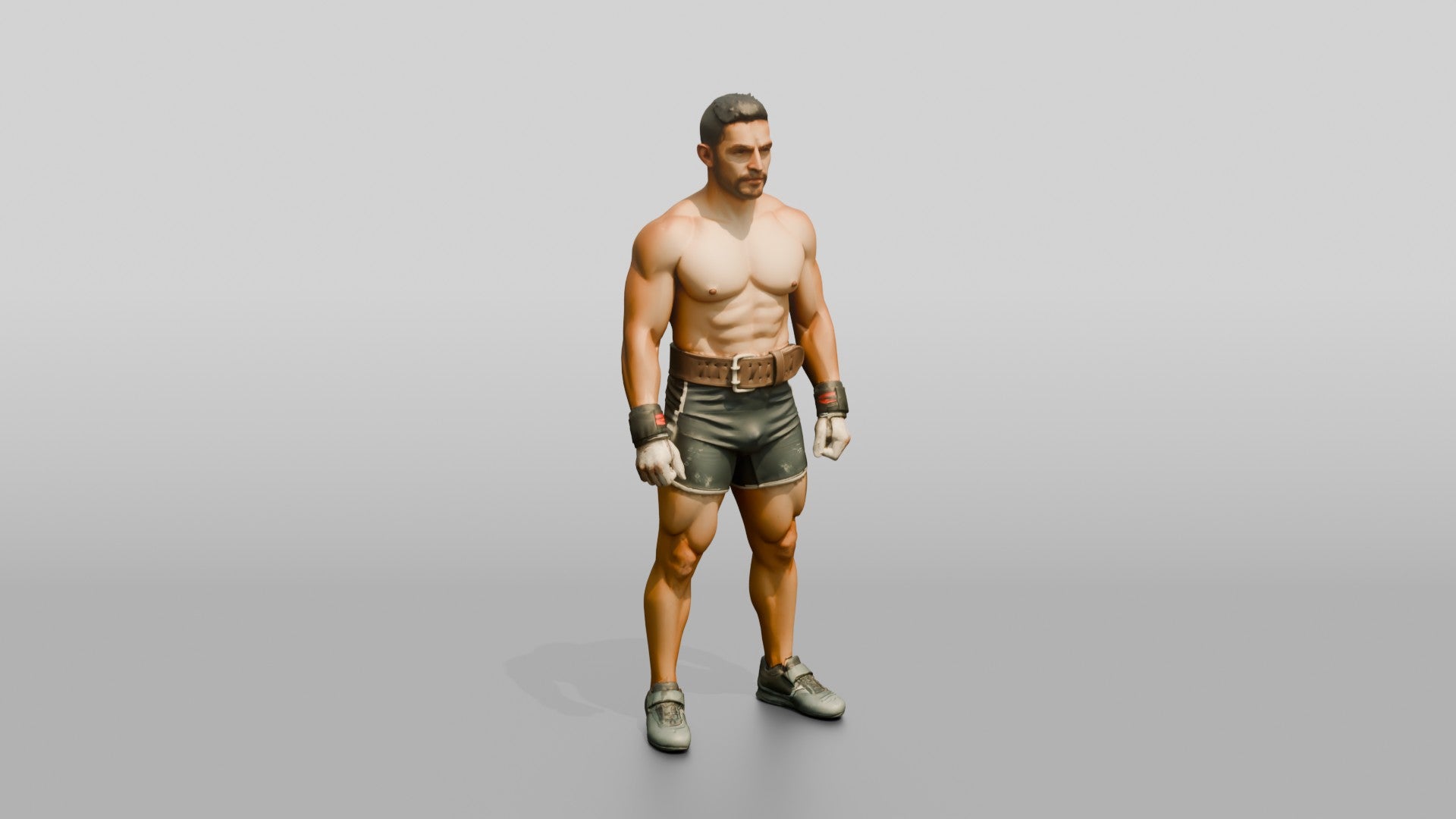 Man in Classic Powerlifter Stance