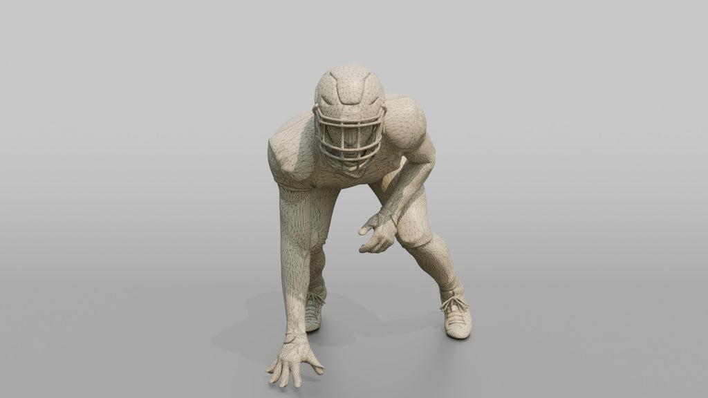 Wide Receiver in a Sprinter's Stance