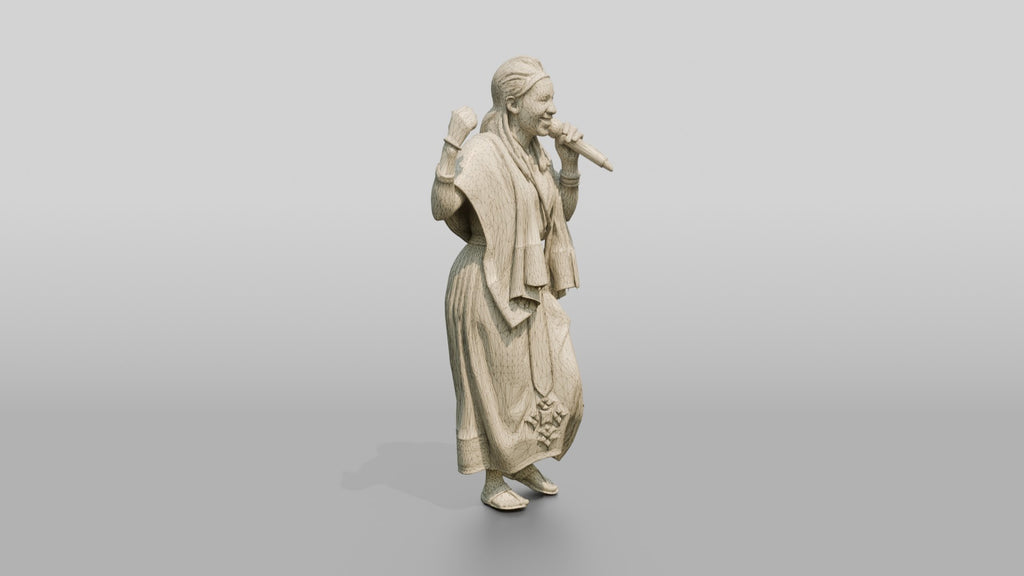 Traditional Singer Performing Shoulder-Shimmy Dance