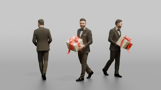 Wedding Guest Carrying a Boxed Gift