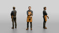 Worker in Canvas Apron