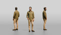 Man Standing in an Olive Shirt