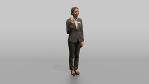 Receptionist Man Holding A Room Key Card - 3D character model