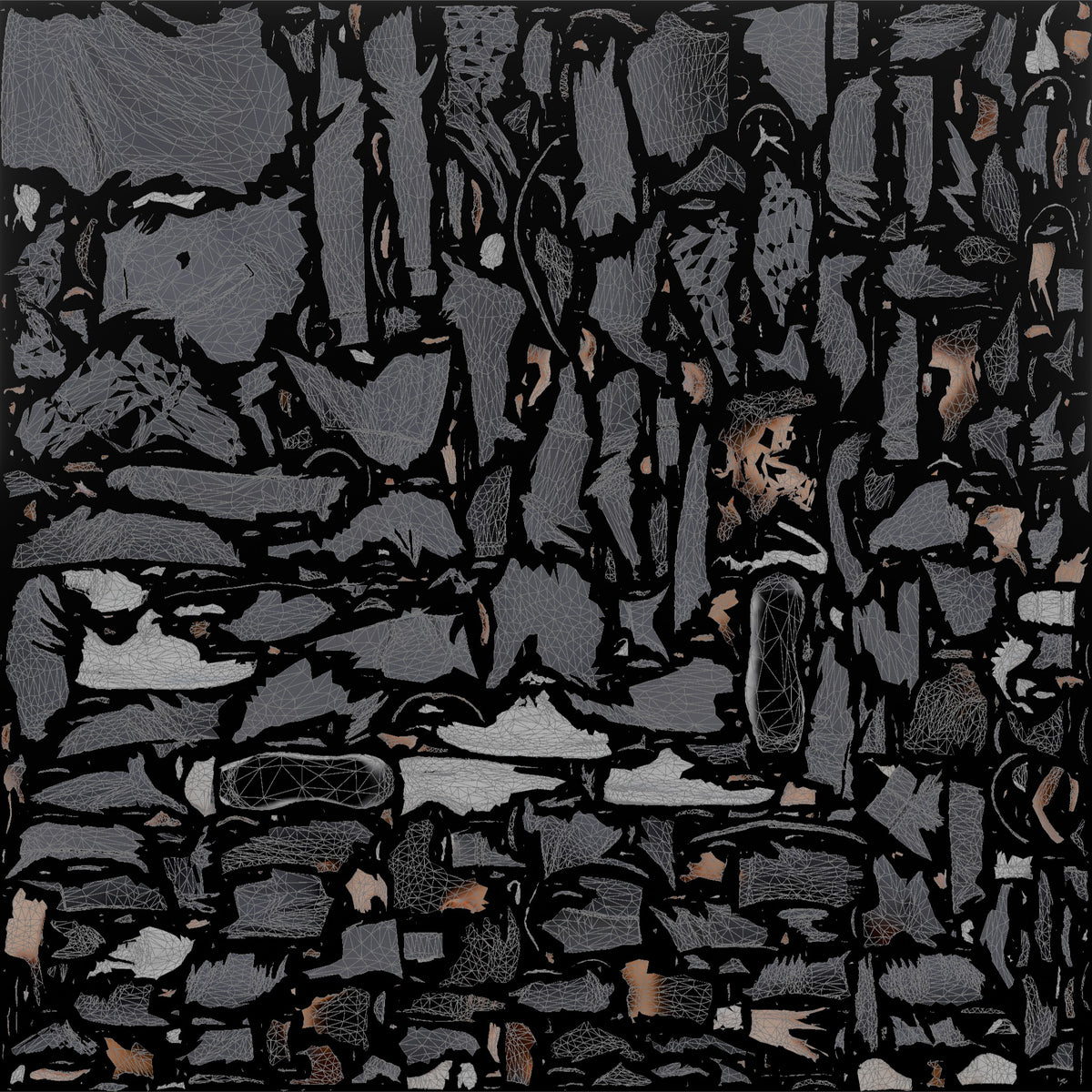 Fitness Influencer Man Standing With Hands Clasped In Front, Relaxed Pose - UV layout, base color map