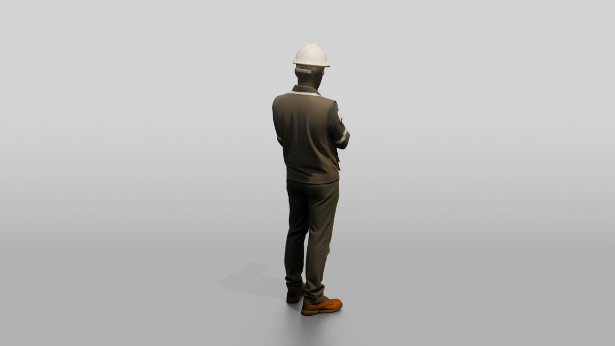 Construction Worker Man 94 - 3D character model, view 3