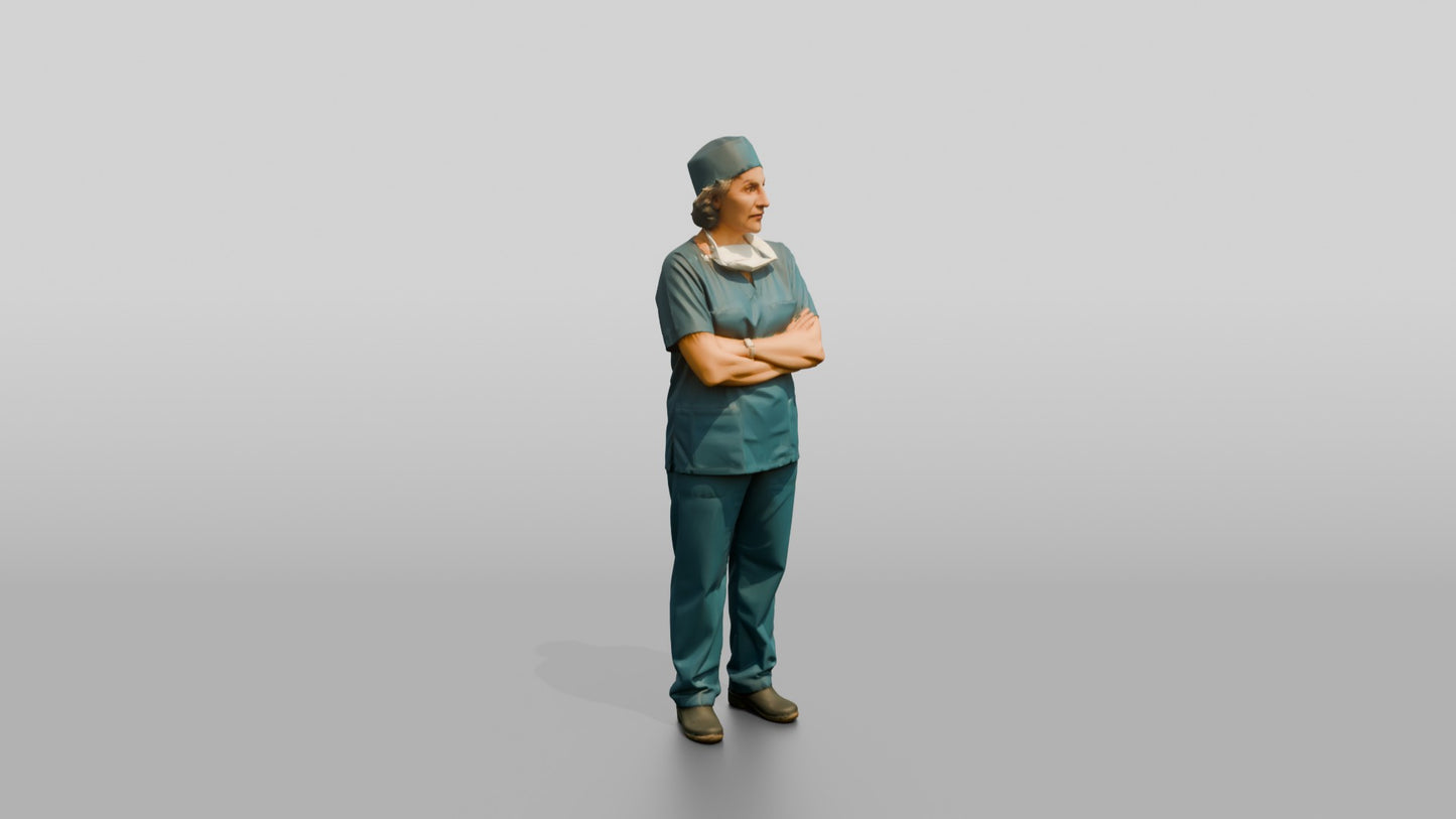 Older Hispanic Woman Doctor with Arms Crossed