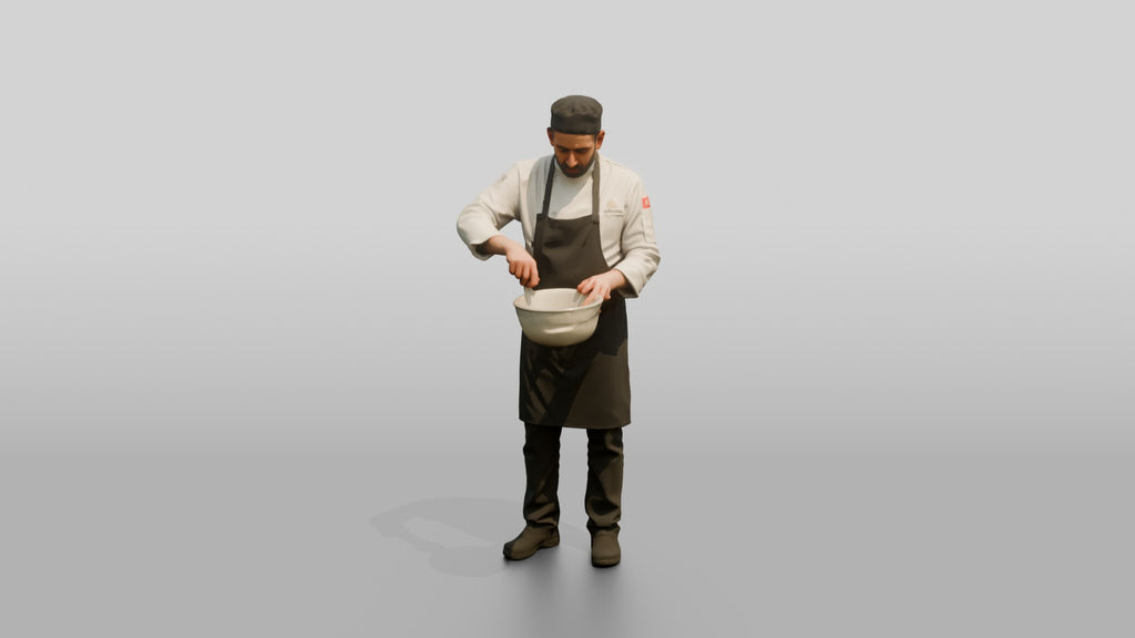Chef Whisking an Emulsion