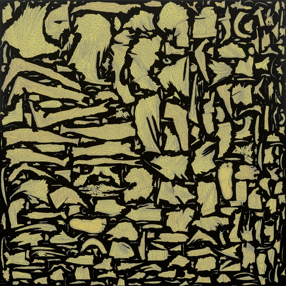 Physique Model Man Standing In A Confident Wide Stance, Hands On Hips - UV layout, metallic roughness map