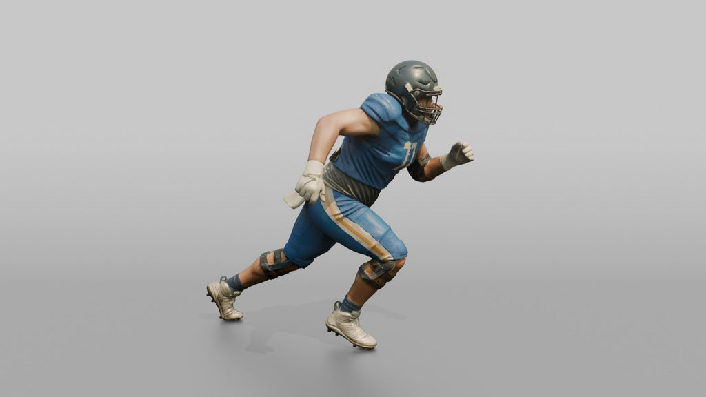 Offensive Lineman Pulling on a Sweep Play