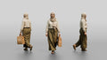 Slender Young Syrian Woman in Hijab with a Shopping Bag