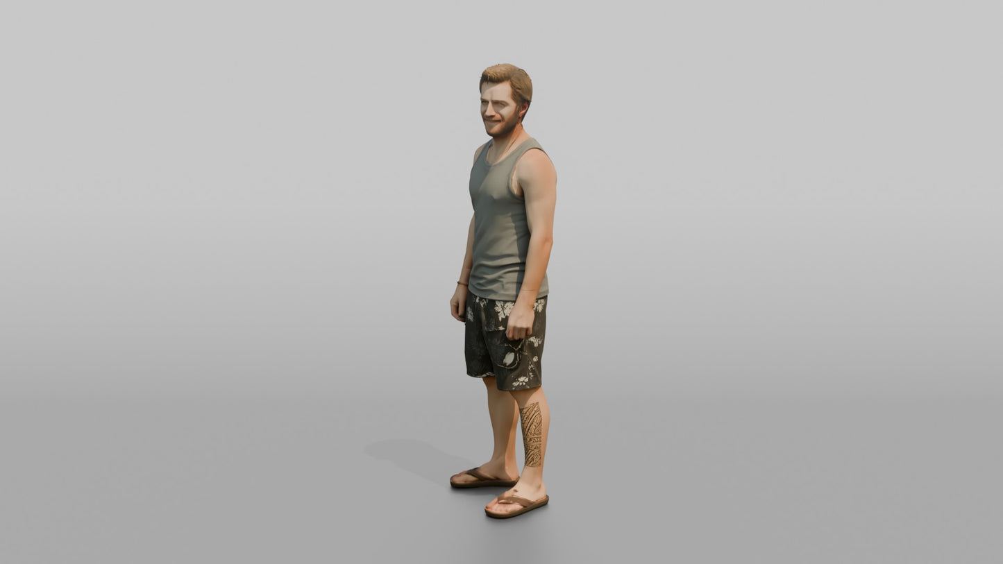 Vacationer Wearing Tank Top