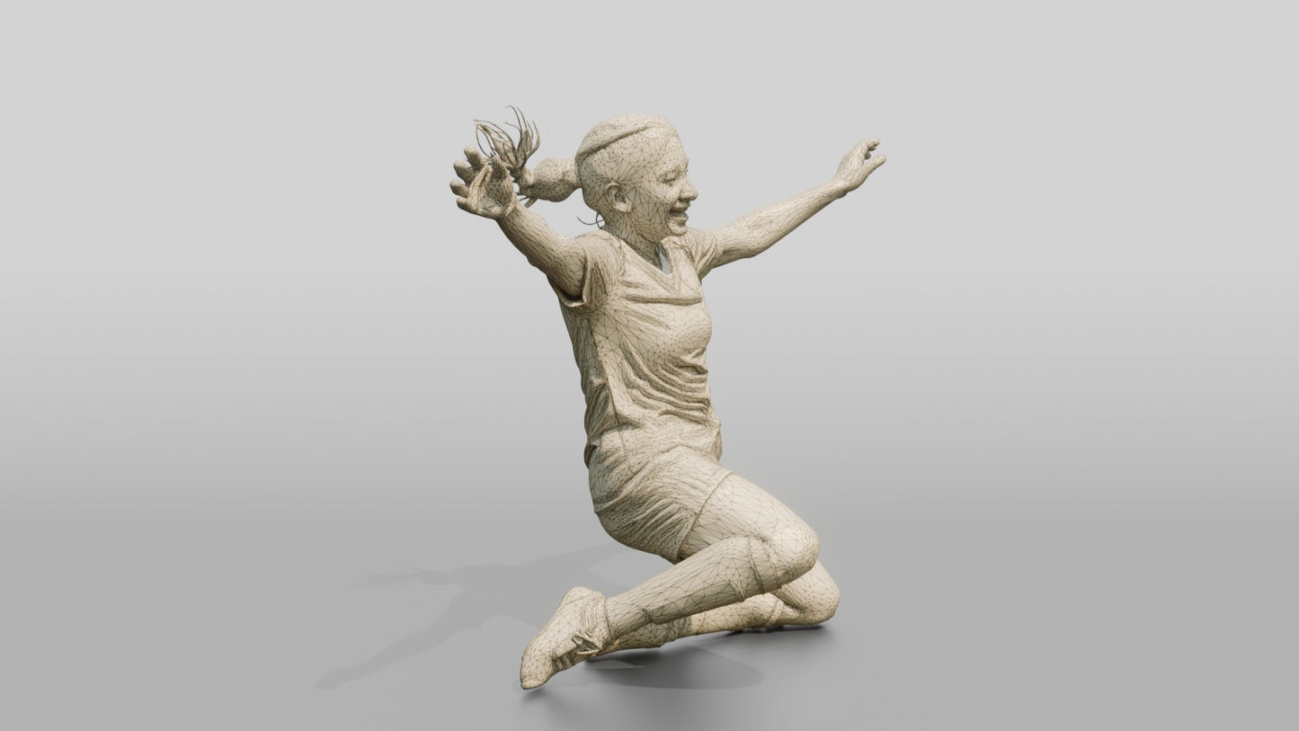 Soccer Player Knee-Slide Goal Celebration