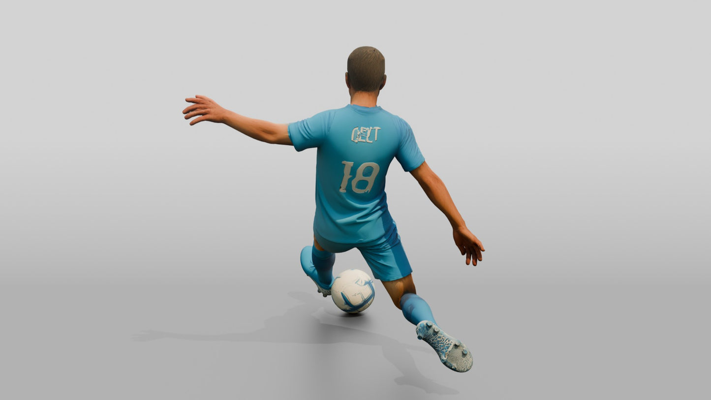 Soccer Player Corner Kick Stance