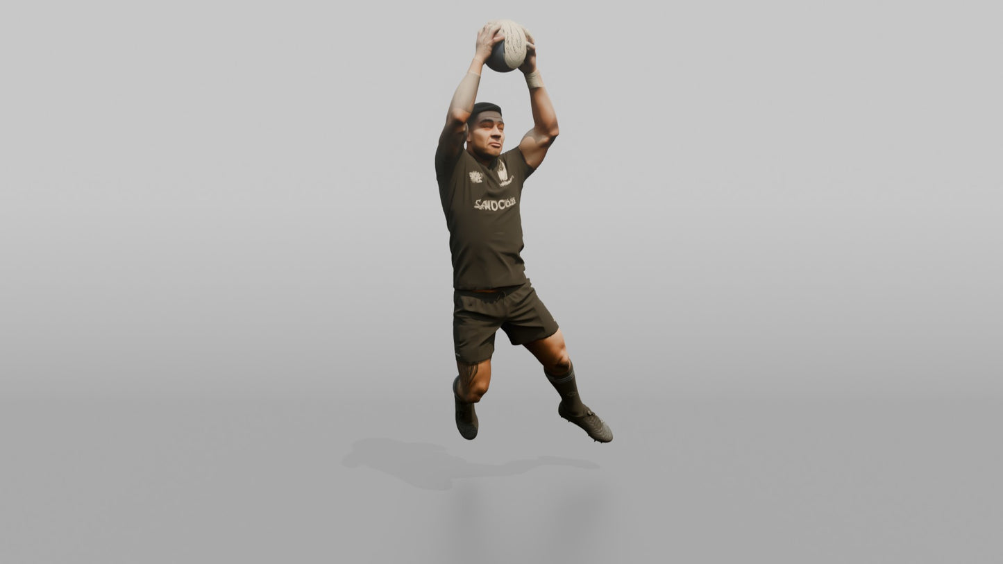 Maori Jumper Catching a Lineout Ball at the Apex