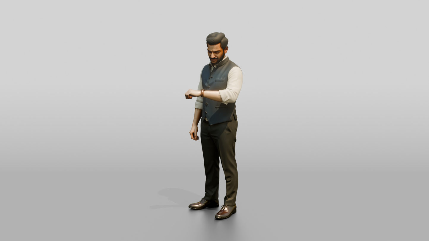 Businessman Checking His Watch