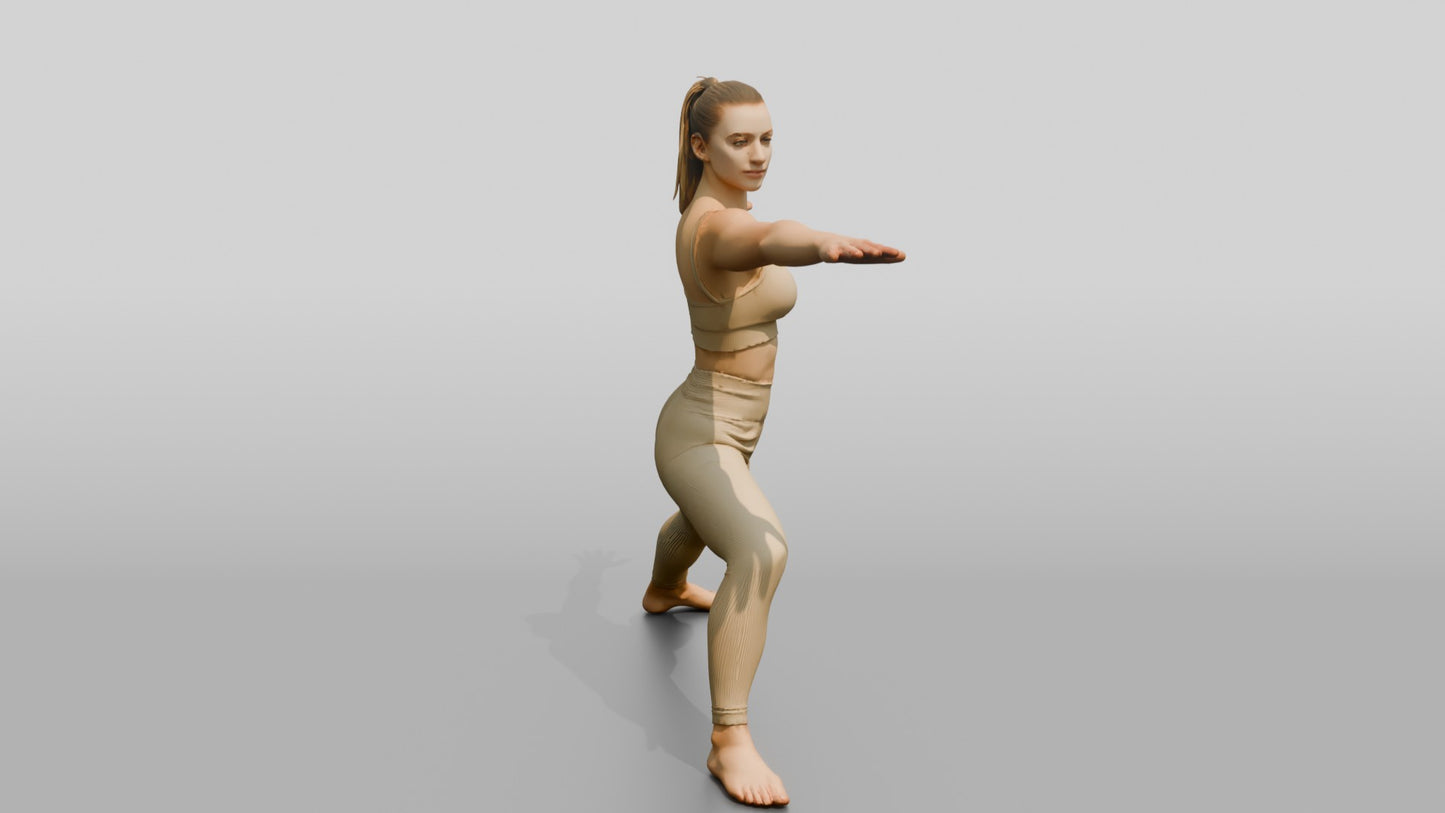 Warrior II Pose Woman