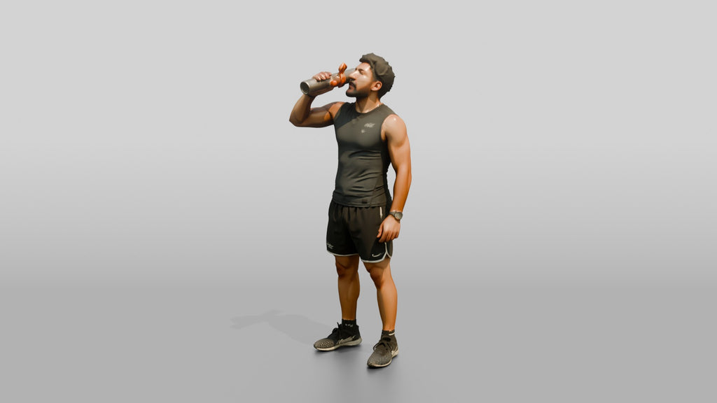 Slender Young Iraqi Man in Athletic Wear