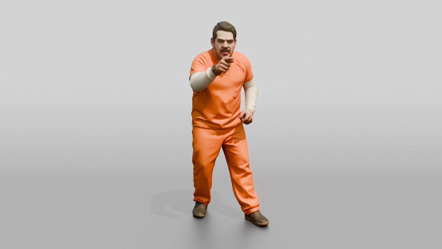 Normal Posture Latino Male Prisoner