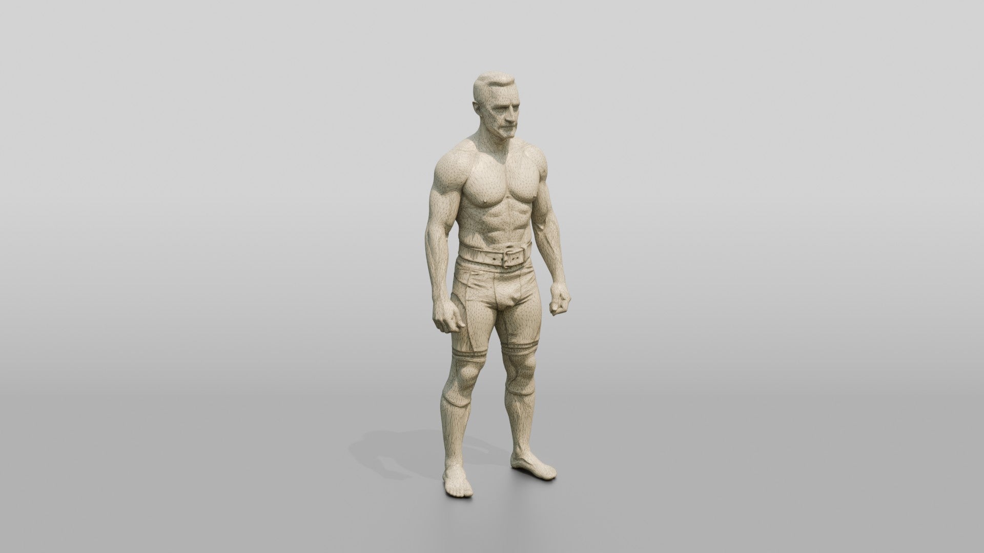 Distinguished Man in Fitness Pose