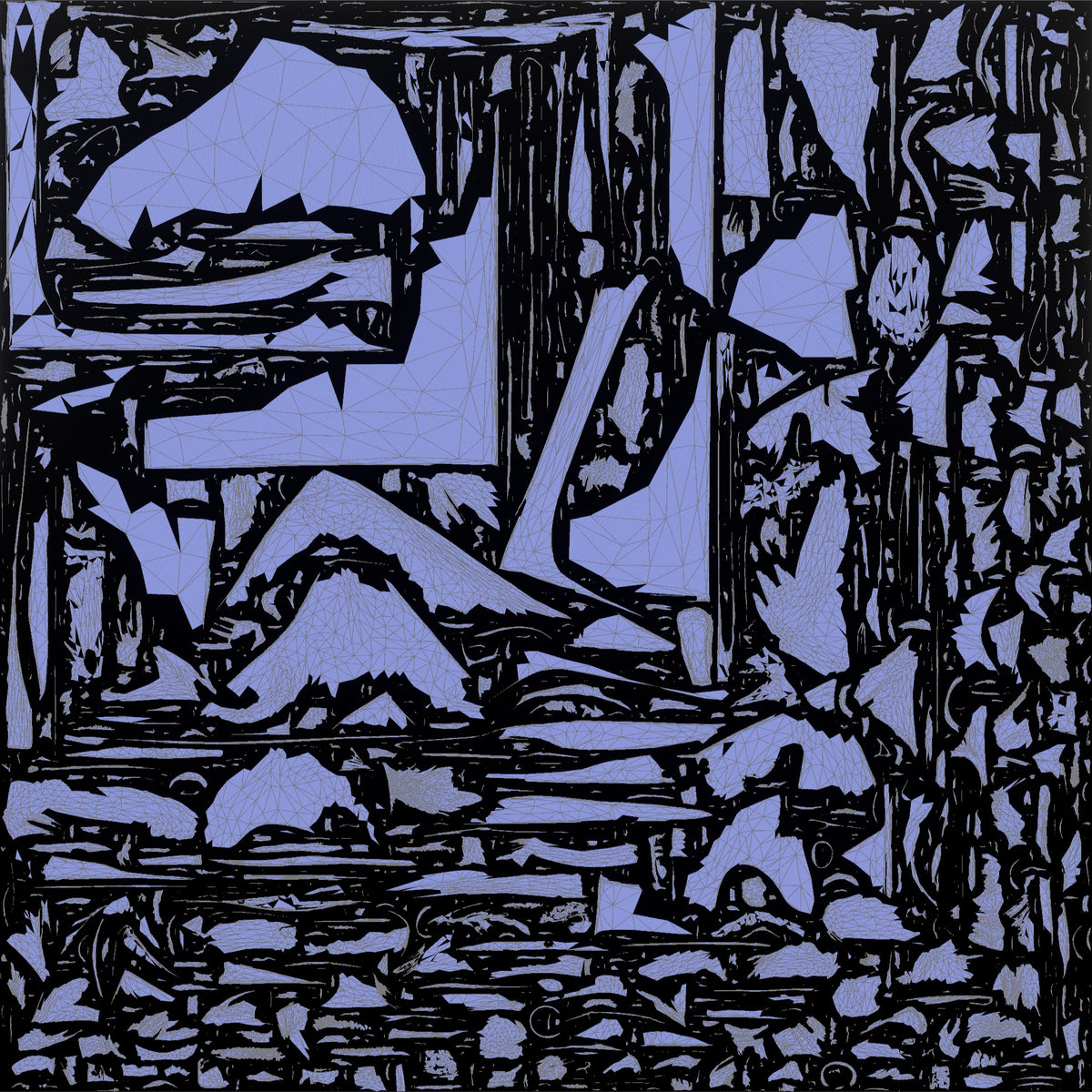 Homeless Woman Sitting on a Folded Tarp - UV layout, normal map