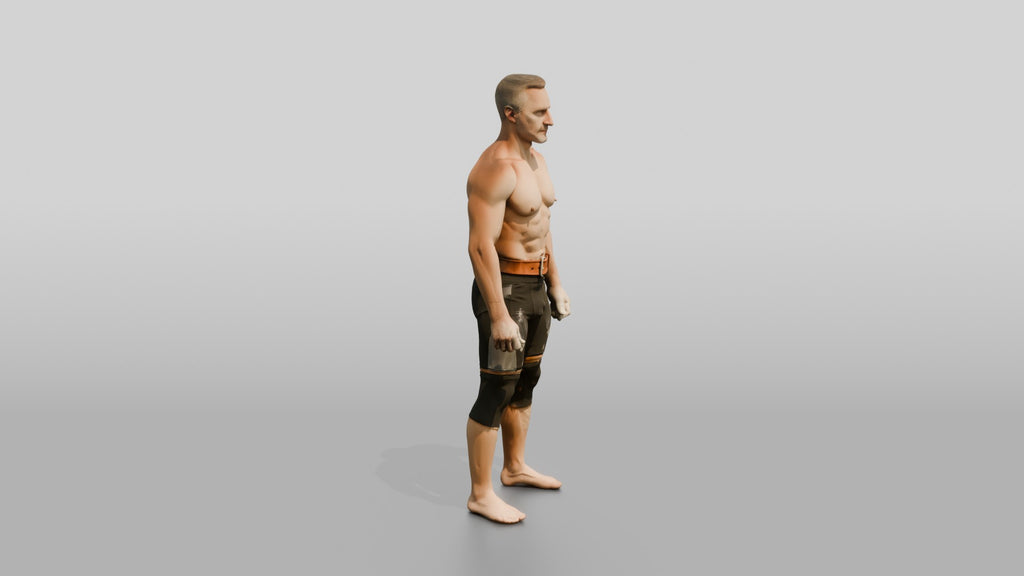 Distinguished Man in Fitness Pose