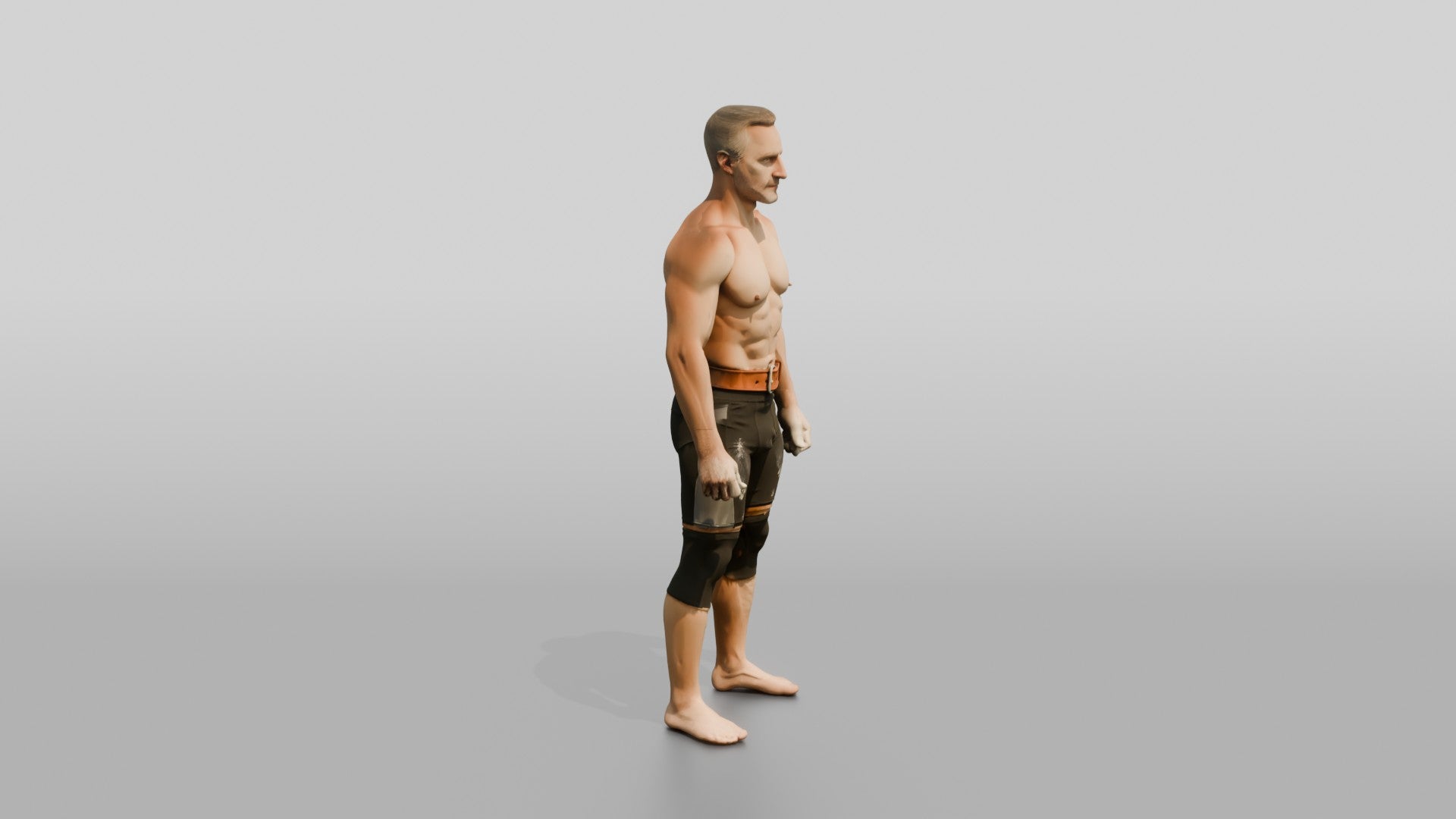 Distinguished Man in Fitness Pose