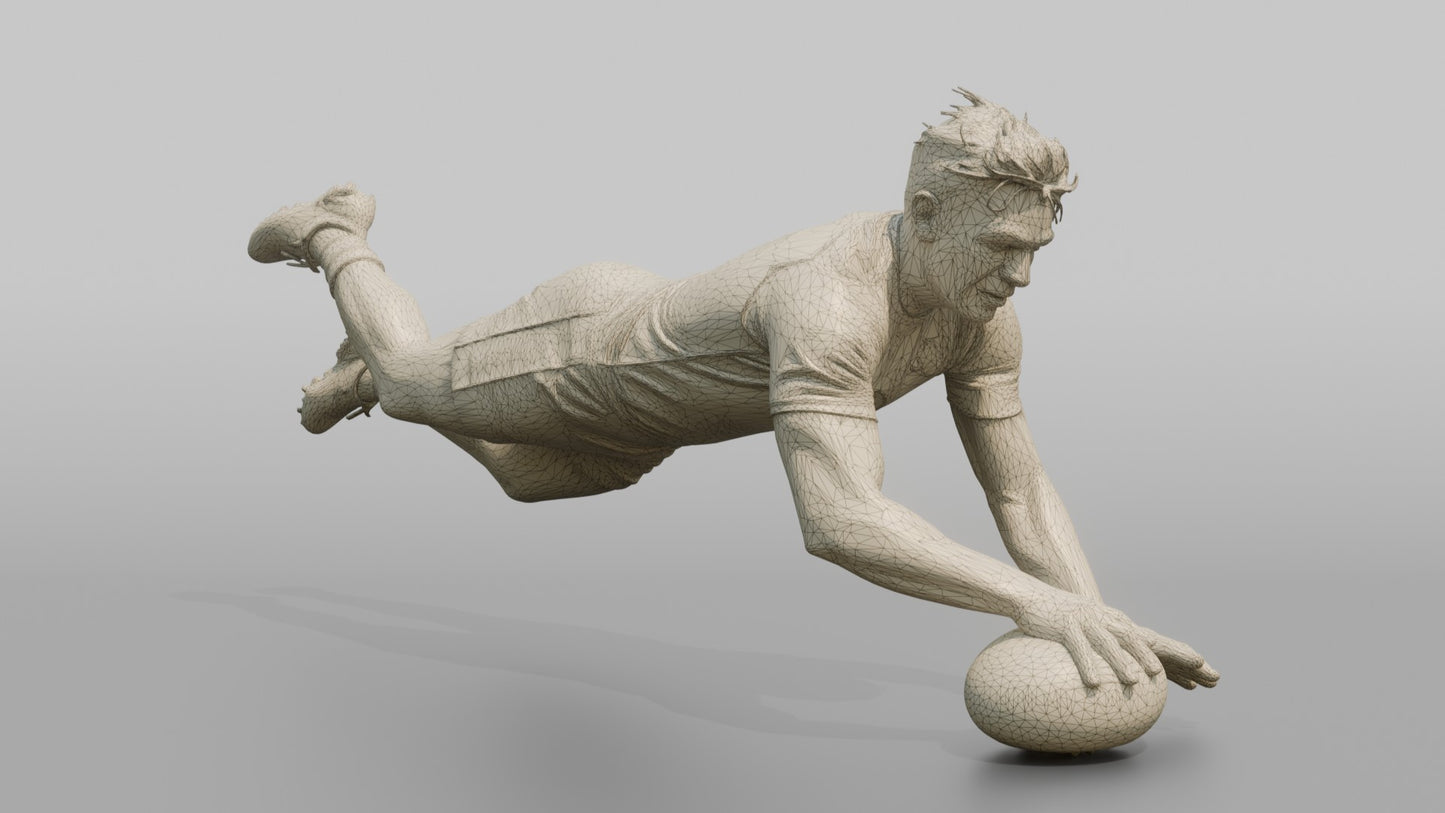 English Fullback Diving for a Try