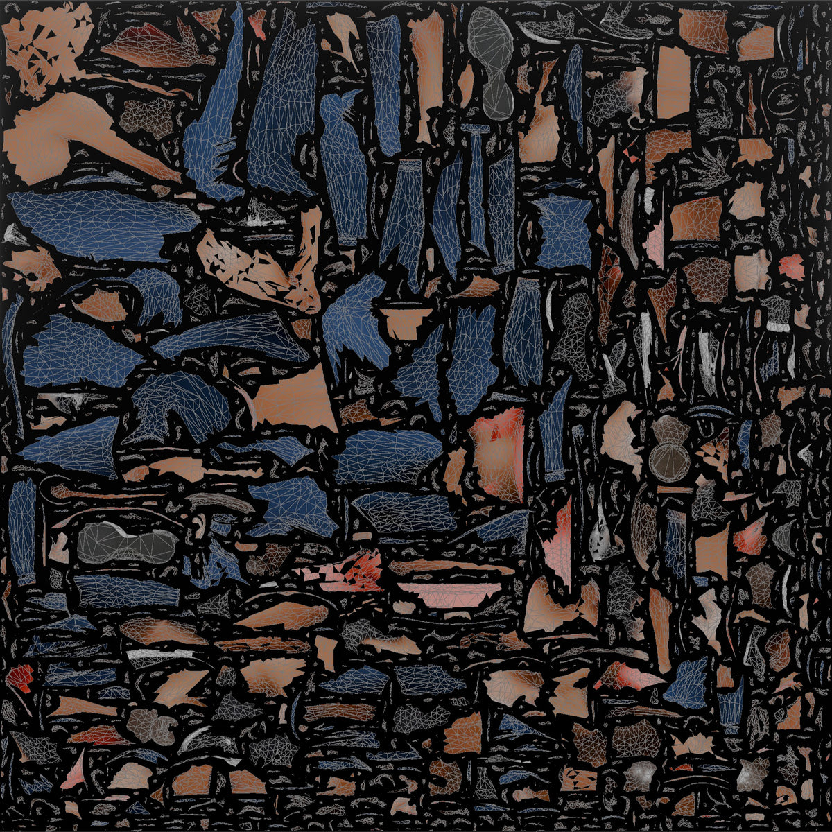 Weightlifter Woman Holding A Kettlebell In A Goblet Squat Position - UV layout, base color map