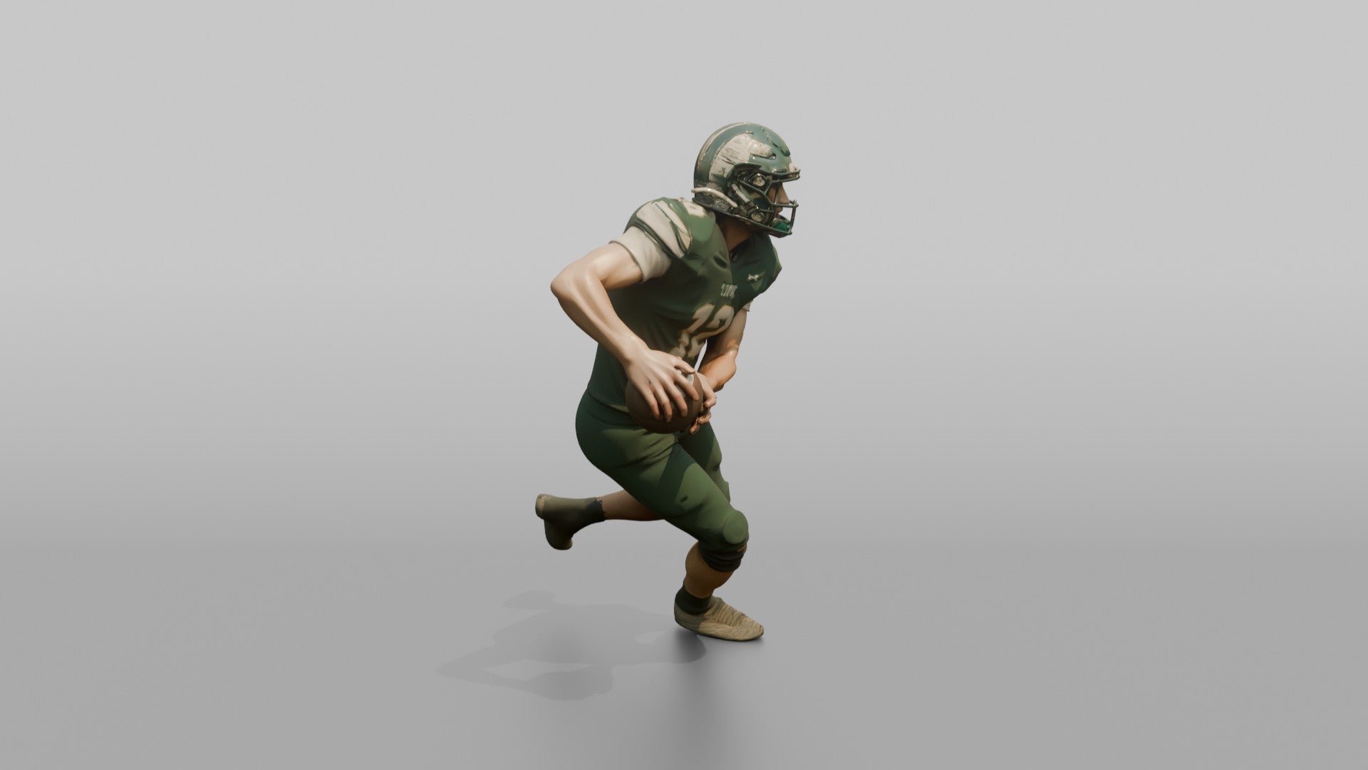 Quarterback Executing a Play-Action Fake