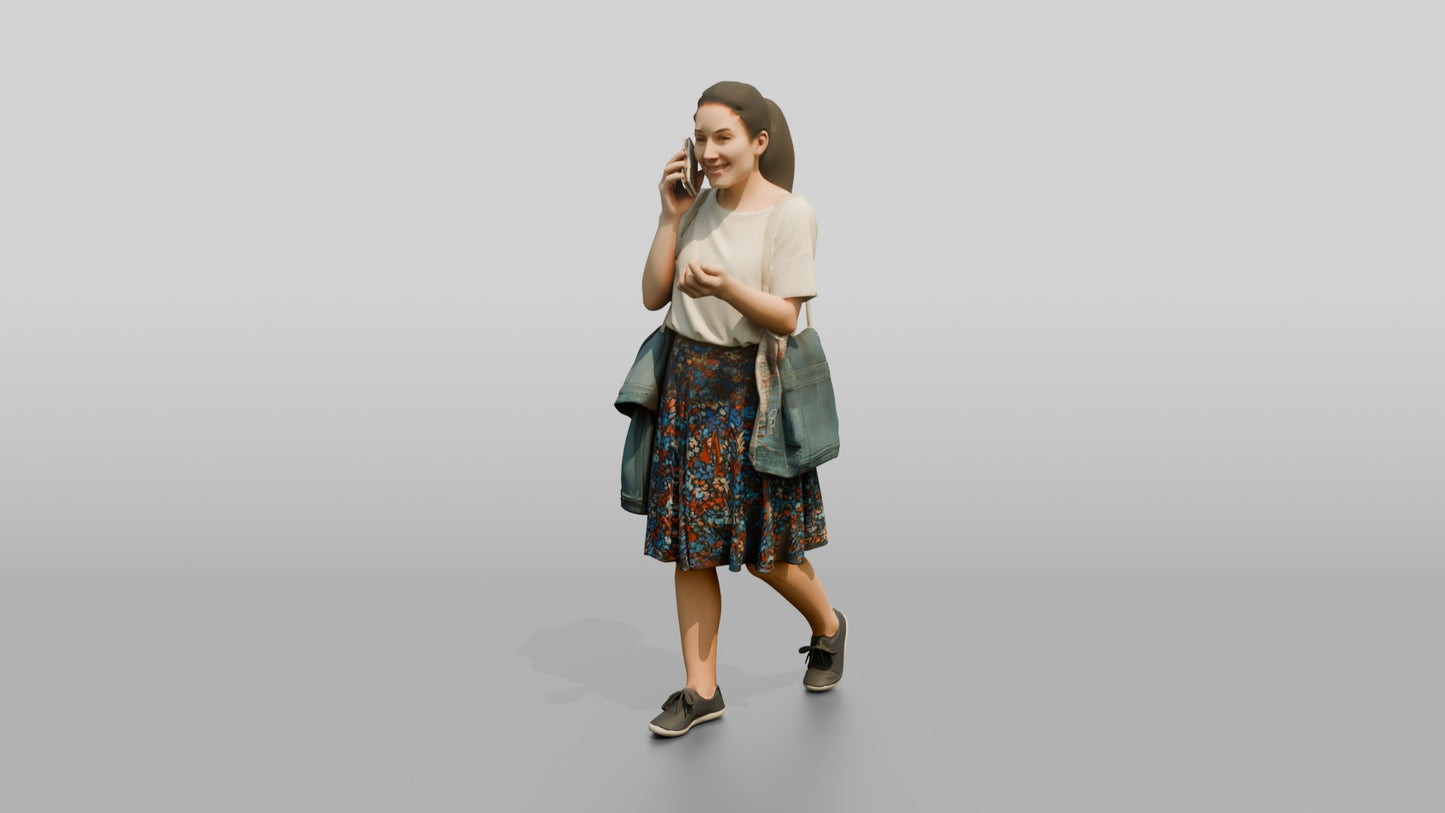 Curvy Spanish Teenage Girl Chatting on the Phone