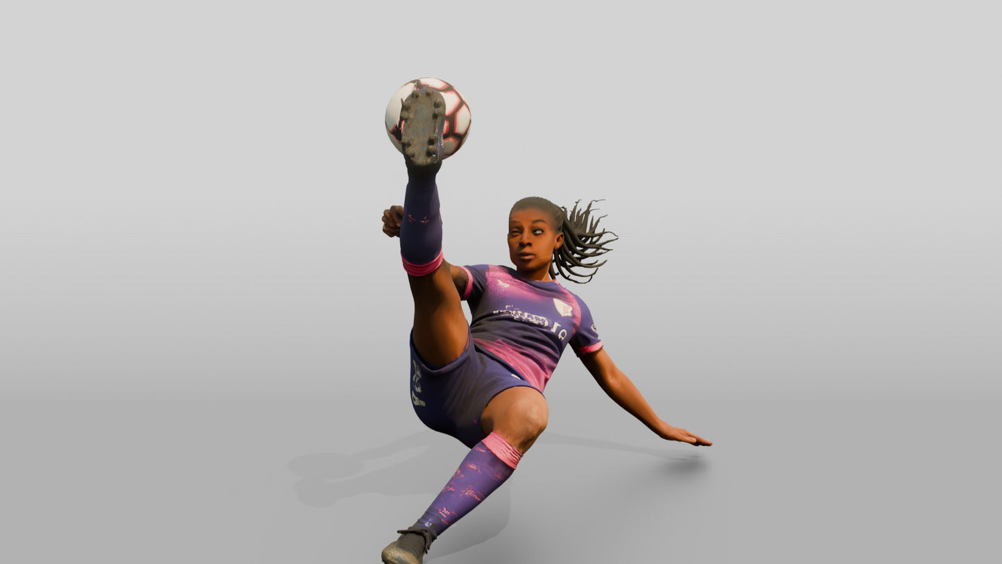 Soccer Player Overhead Bicycle Kick