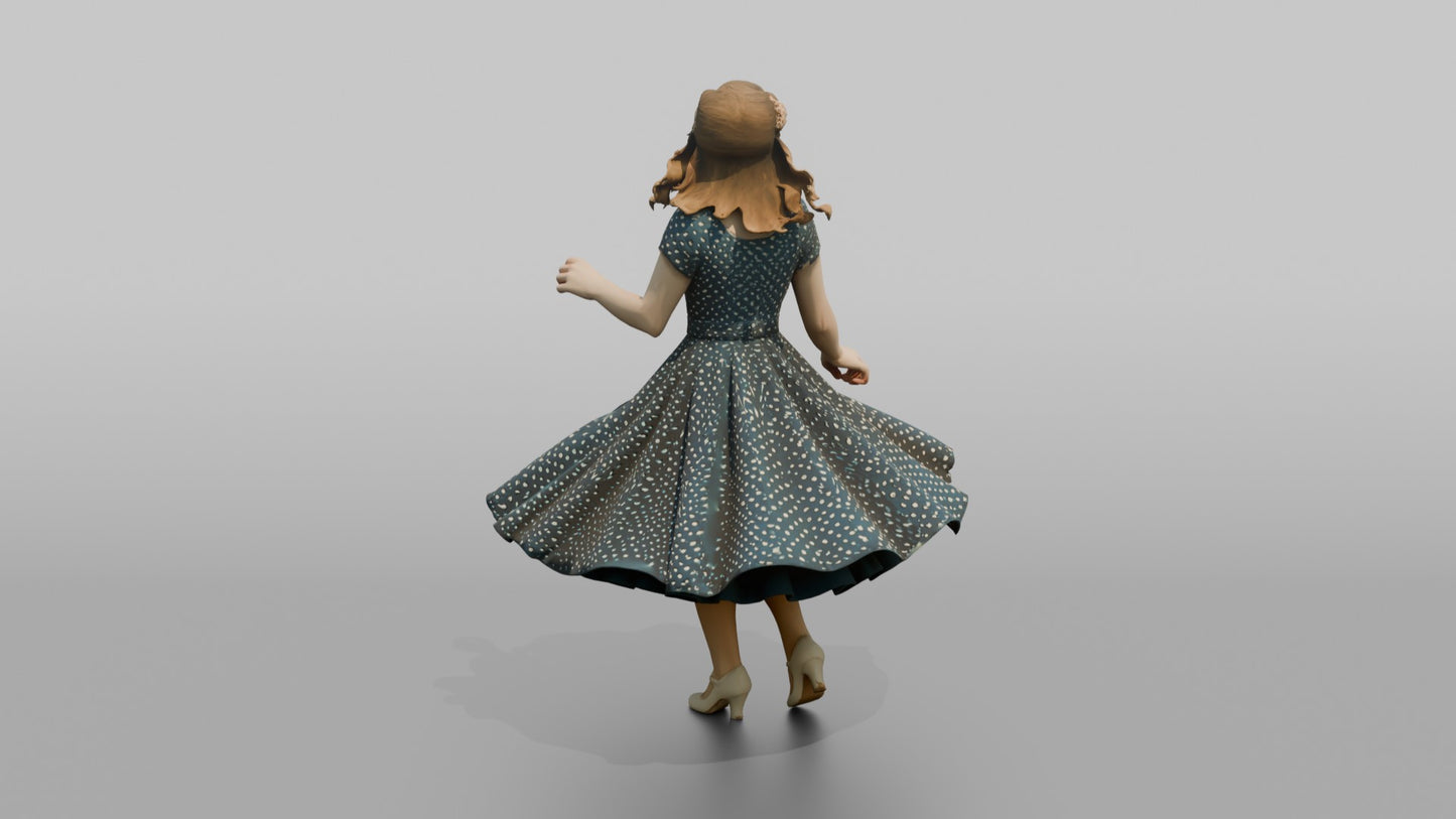 Wedding Guest Twirling Her Vintage Dress