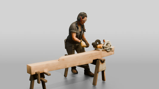 Construction Worker Woman 63 - 3D character model, view 1