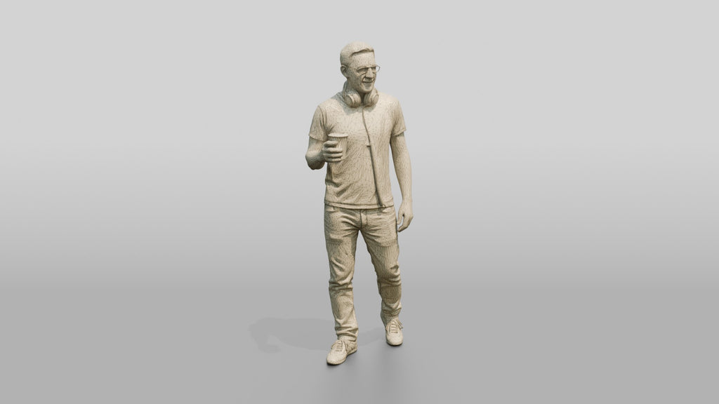 Casual Festival Man with a Drink