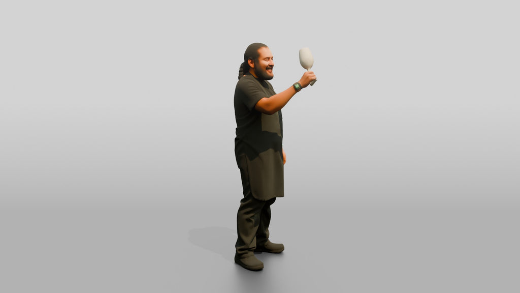 Dishwasher Inspecting a Wine Glass