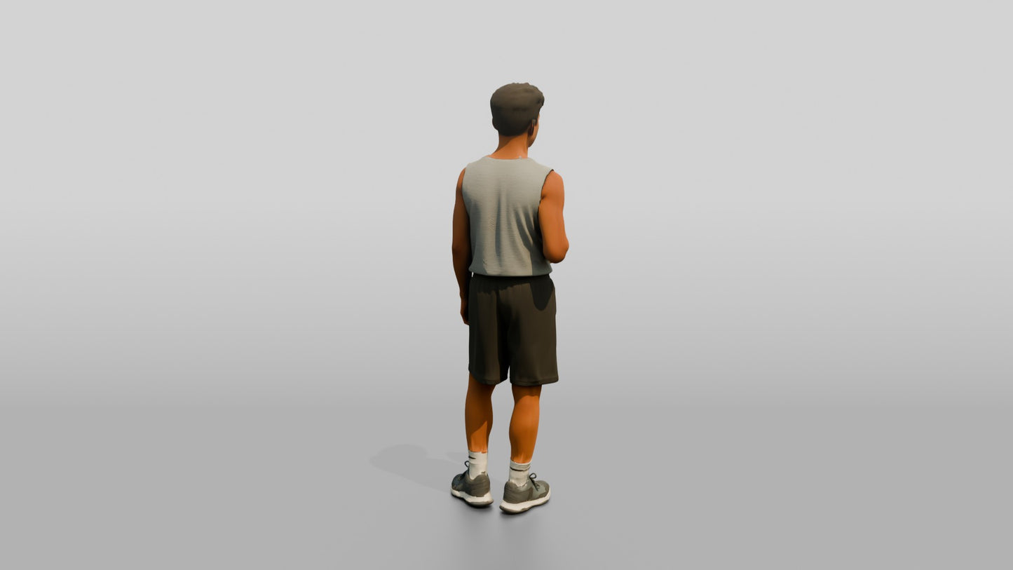 Slender Greek Teenage Boy Holding a Sports Drink