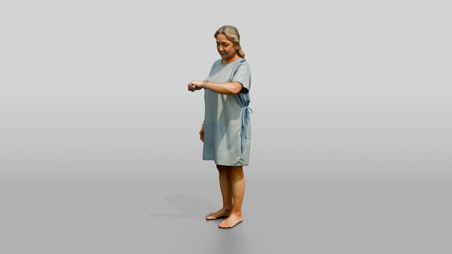 Woman Patient Checking Her Watch