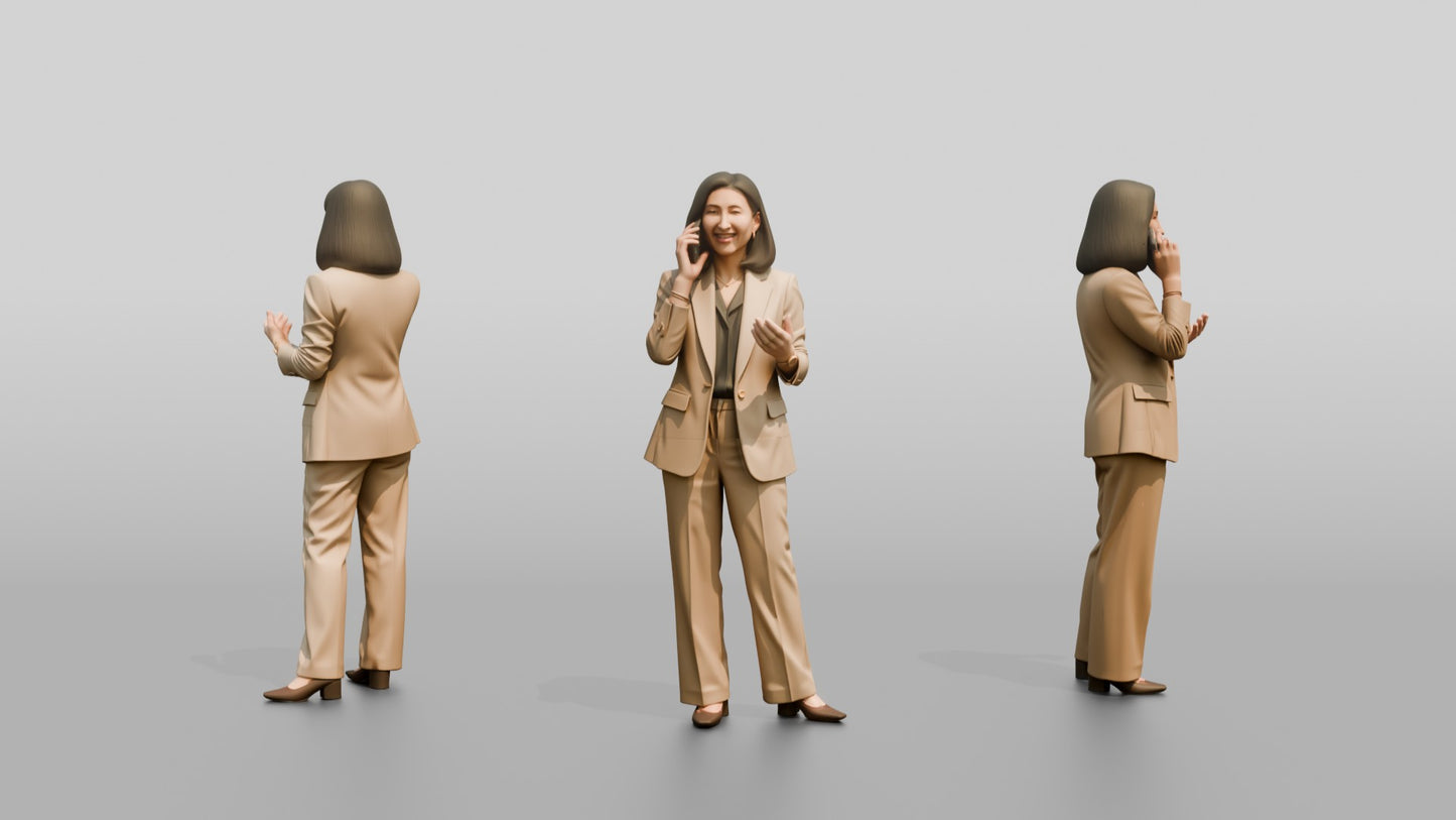 Businesswoman on the Phone in a Pantsuit