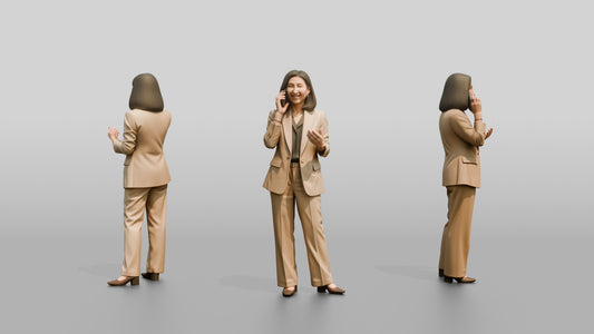 Businesswoman on the Phone in a Pantsuit